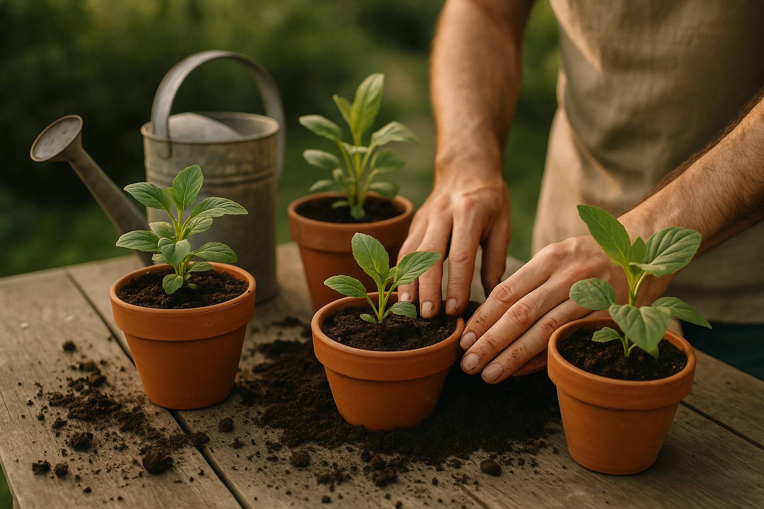 Cómo cuidar plantas recién trasplantadas