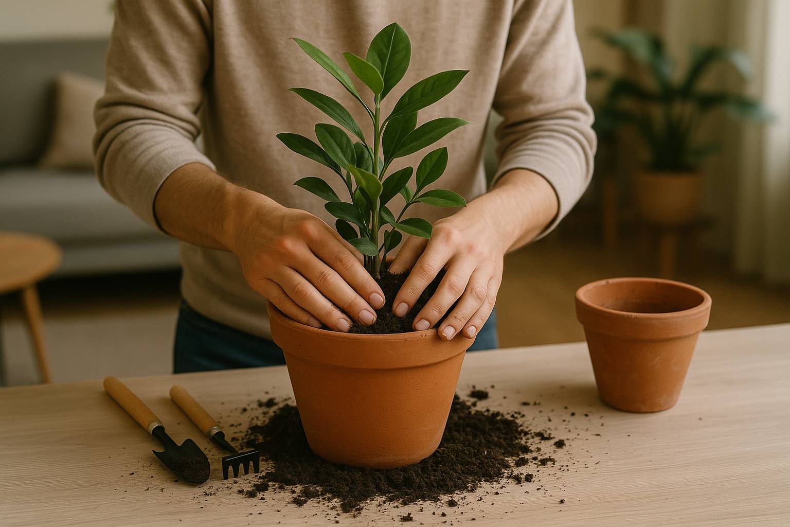 Cómo trasplantar una planta de interior a una maceta más grande paso a paso