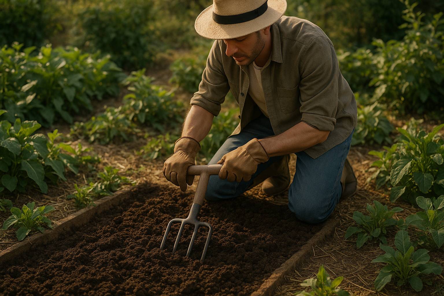 Truco para aflojar tierra compactada fácilmente